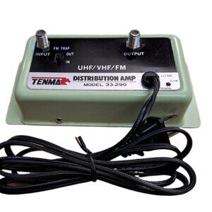 Vintage Tenma VHF/UHF/FM Distribution Amplifier 33-290 Taiwan NOS